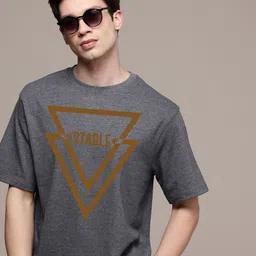 Moda Rapido Men Typography Printed Round Neck Cotton Relaxed Fit T-shirt-picture-31