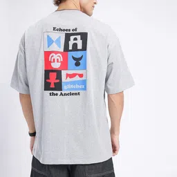 glitchez Graphic Printed Drop-Shoulder Sleeves Oversized T-shirt image 3