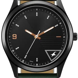 Fastrack Men Brass Dial & Leather Straps Analogue Watch 3317NL01 image 5