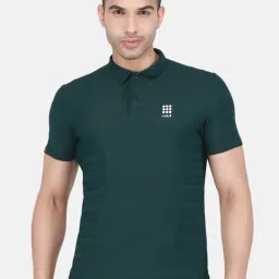 Rock.It Olive Green Regular Fit Striped Polo T-Shirt-picture-31