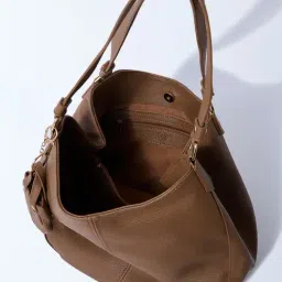 Westside Brown Shoulder Bag with Bag Charm image 2