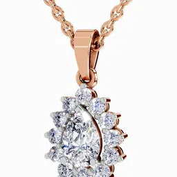 sparkles SparklesLab Grown Diamond 1.61 Carat Pear Halo Pendant for Women-picture-15