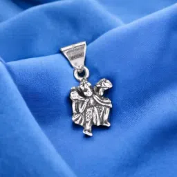 Taraash 92.5 Sterling Silver Hanuman Pendant for Kids Girls-picture-30