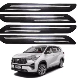 SCA Rubber Car Side Bumper Protector Guard with Double Chrome Strip for Toyota Innova Hycross. All Model Black (Set of 4)-picture-12