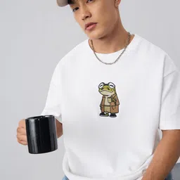 The Souled Store Men Graphic Printed Round Neck Oversized T-shirt-picture-39