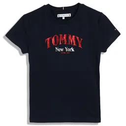 Tommy Hilfiger Girls Typography Printed T-shirt-picture-27