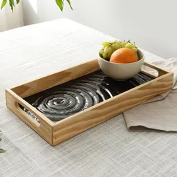 De Maison Decor Duran Black Spiral Glass Tray-image-71