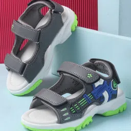 Cute Walk by Babyhug Velcro Closure Sandals with 3D Applique - Grey-picture-25