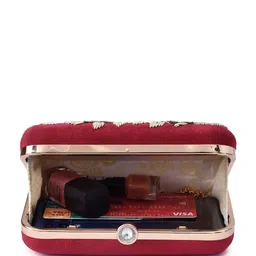 FOR THE BEAUTIFUL YOU Embroidered Box Clutch image 5