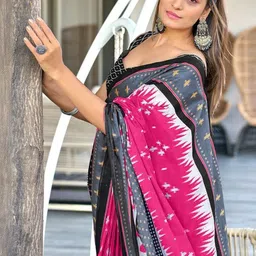 KALINI Ethnic Motifs Pure Cotton Handloom Saree image 3