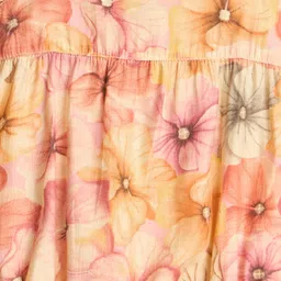 StyloBug Cap Sleeves Floral Printed Onesie - Multi Colour image 5