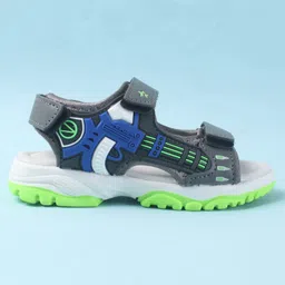 Cute Walk by Babyhug Velcro Closure Sandals with 3D Applique - Grey image 4