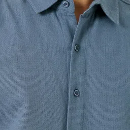 Styli Textured Spread Collar Casual Shirt image 4