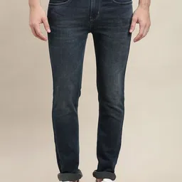 Turtle Men Narrow Tapered Fit Mid-Rise Light Fade Stretchable Jeans-picture-17