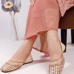 Anouk Women Embellished Mojaris Flats-picture-29