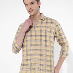 Numero Uno Men Spread Collar Tartan Checked Cotton Casual Shirt-picture-14