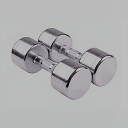 HackerX 2-Pcs Chrome Finish Steel Dumbbells - 2.5 kg Each-picture-14