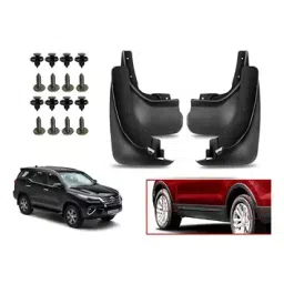 Auto Pearl Front and Rear Mud Guard For Toyota Fortuner 2.5 4x2 MT TRD Sportivo (Black) Set of 4 Pcs-picture-33