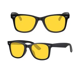 Arzonai Unisex Yellow Lens & Black Wayfarer Sunglasses with-picture-44