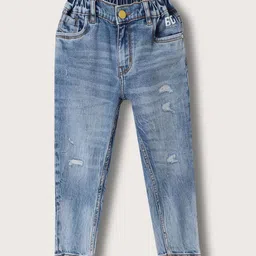 Blue Giraffe Boys Low Distress Heavy Fade Stretchable Jeans-picture-56