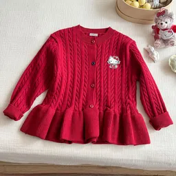 FOREVER FRIDAY Girls Round Neck Long Sleeves Cardigan-picture-25