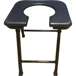 BES Commode Chair 110 Kg Capacity Square Shape Black, BES CC-07 image 2