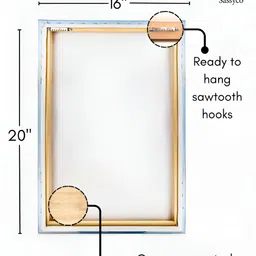 Sassyco Brown And Green Floral and Botanical Printed Canvas Wall Art image 2