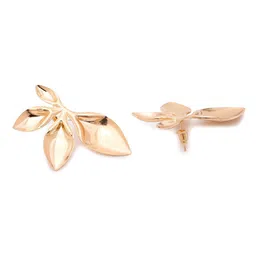 Stoln Gold-Plated Leaf Shaped Studs image 3