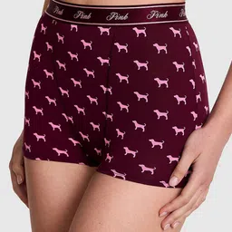 Victoria's Secret PINK Conversational Printed Cotton High-Rise Boy Shorts-picture-18