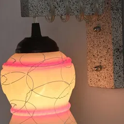 SOMIL Pink Glass Cylinder Printed Wall Lamps-picture-13