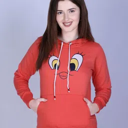 The Roadster Lifestyle Co. Women Graphic Printed Hooded Pullover-image-18