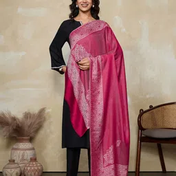 WEAVERS VILLA Women Woven Design Floral Stole-picture-37