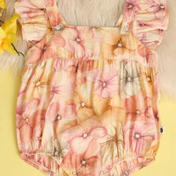 StyloBug Cap Sleeves Floral Printed Onesie - Multi Colour-picture-23