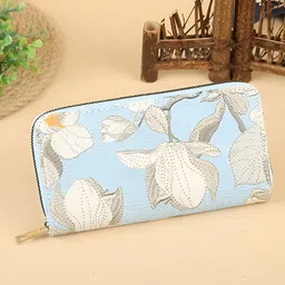 SYGA Elegant Women Lace Wallet Large Capacity Zipper , Mobile Phone & Coin Holder(Sky Blue)-picture-26