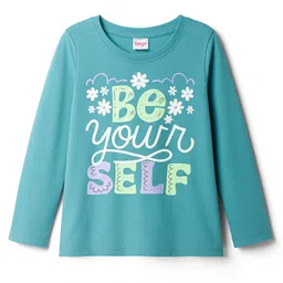 Tango Single Jersey Knit Full Sleeves T-Shirt with Text Graphic - Turquoise-picture-16