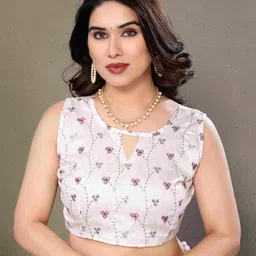 CATCHY FOREVER Solid With Embroidered Border Zari Saree image 2