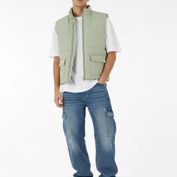 glitchez Mock Collar Gilet Jacket image 4