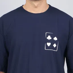 WILD ELEPHANT Men Printed Drop-Shoulder Sleeves Applique T-shirt image 4