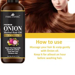 Park Daniel Set Of 2 Onion Dandruff Control Herbal Hair Oil - 200 ml Each image 3