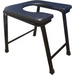 BES Commode Chair 110 Kg Capacity Square Shape Black, BES CC-07 image 3