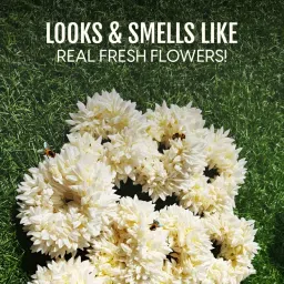 Matra Hair Gajra Scrunchie Mogra Scented Artificial Ethnic Floral Hair Accessory For Bun Juda image 2