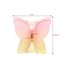 Matra Butterfly Claw Clip Matte Hair Clutcher Double Shaded Dual Color Gradient Big Pin Clutches image 2
