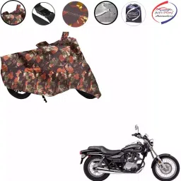 Auto Pearl Polyester Waterproof Two Wheeler Cover for Kawasaki Eliminator,(Jungle Print)-picture-30