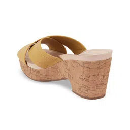 MODARE PU Open Back Platform Heels image 5