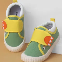 Cute Walk by Babyhug Casual Shoes with Velcro Closure & Animal Applique - Green-picture-26