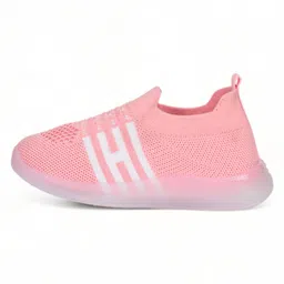 Lil Lollipop Striped Pattern Detailed Musical Slip On Booties - Pink image 3