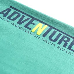 Doreme Single Jersey Knit Full Length Lounge Pants With Text Print - Sea Green image 3