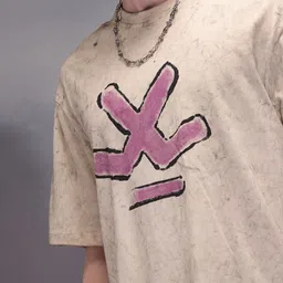 WROGN Men Brand Logo Printed Drop-Shoulder Sleeves Oversized T-shirt image 2