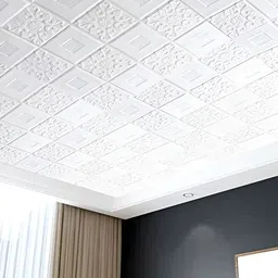 INDIAN ROYALS 3-Pcs White 3D Tiles Printed Waterproof Wallpaper-picture-17