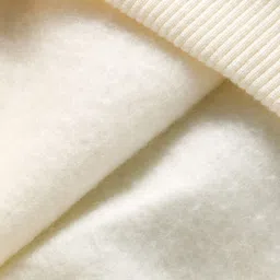 Mark & Mia Fleece Knit Full Sleeves Oversized Sweatshirt with Text Graphic & Pom Pom Detailing - Cream image 5